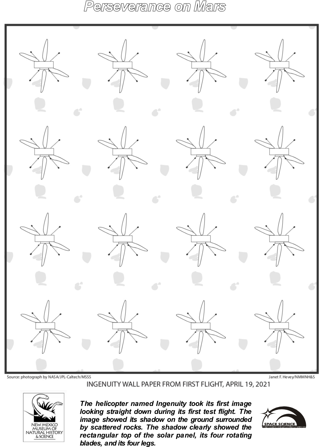 First Flight Wall Paper Coloring Sheet