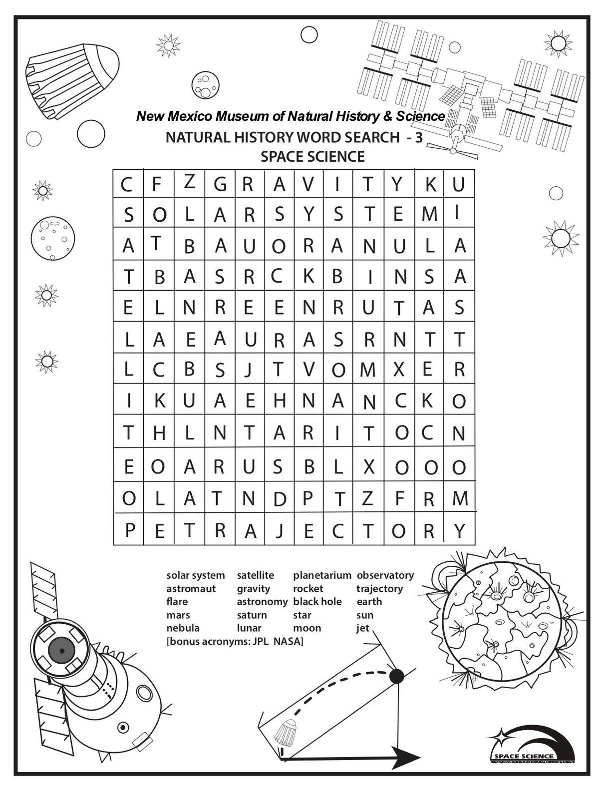 Space Science Word Search